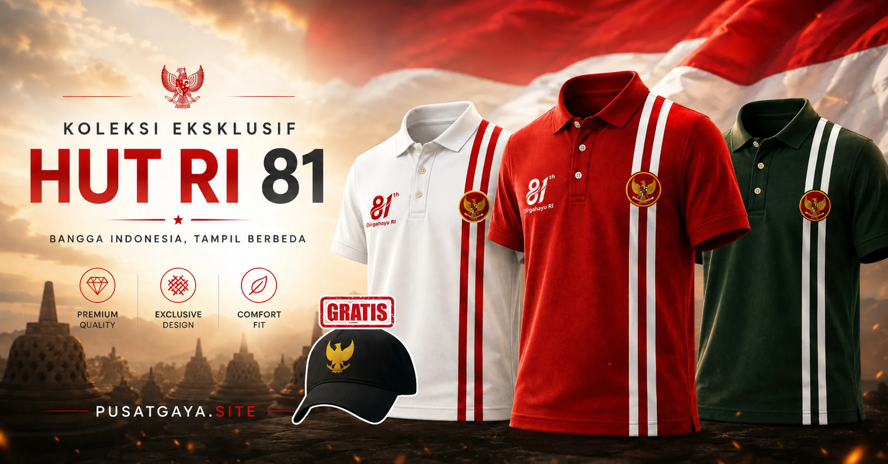 Polo Merdeka 81 Merah